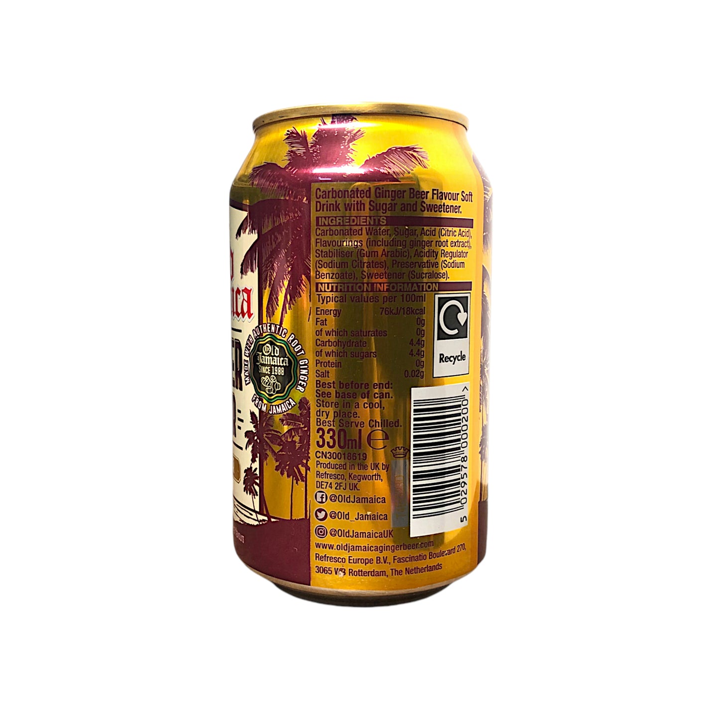 OLD JAMAICA Ginger Beer / Cream Soda - 2 x 330 ml can