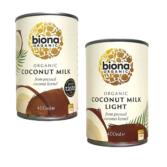 BIONA Organic Coconut Milk Regular / Light  - 400 ml tin