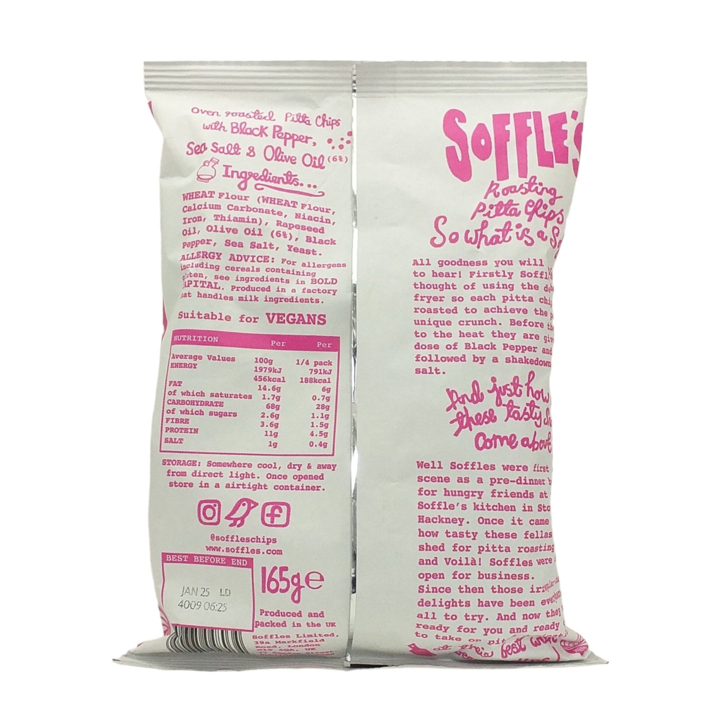 SOFFLES Pitta Chips Salt and Pepper / Tomato Basil / Rosemary Thyme - 2 x 165 gr. packs