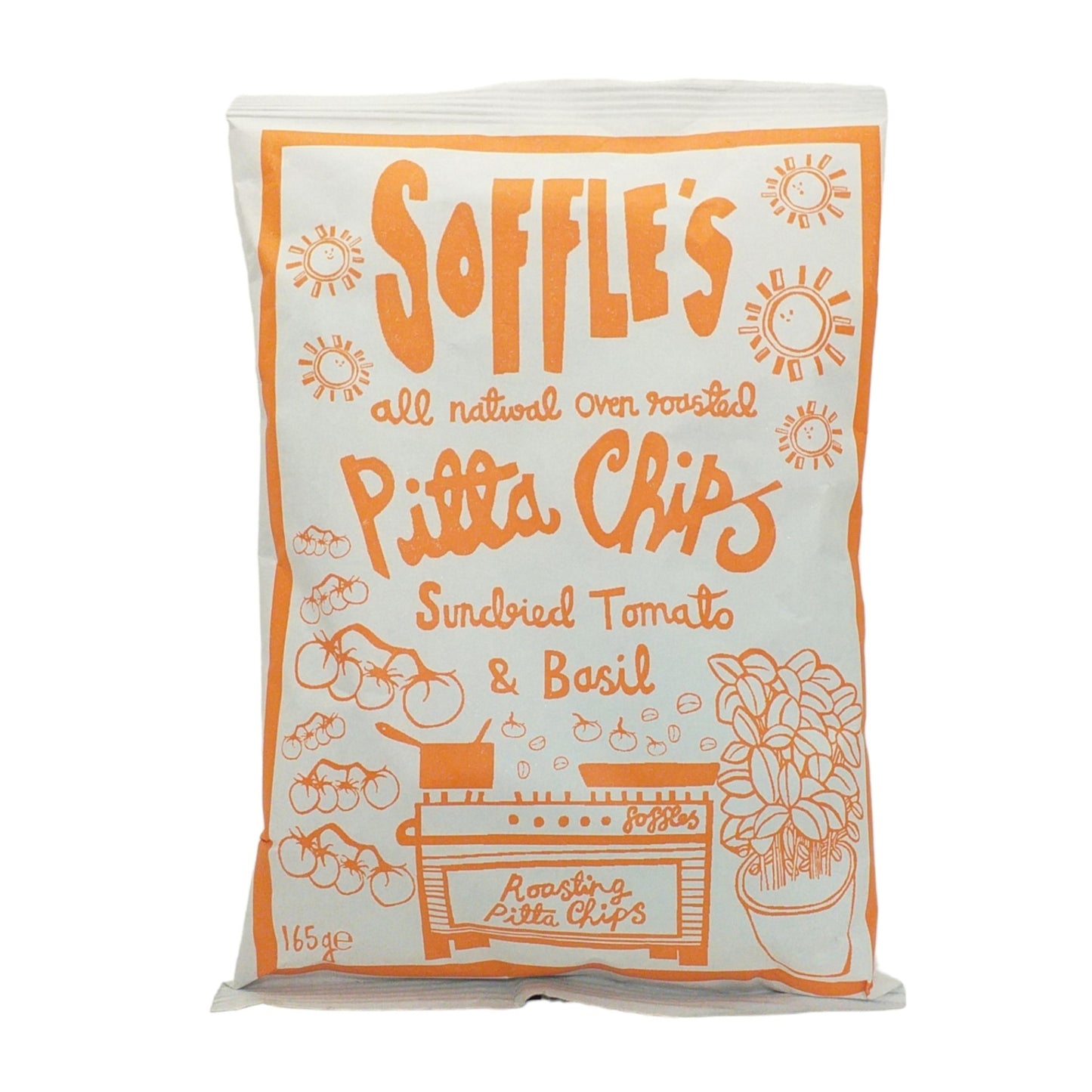 SOFFLES Pitta Chips Salt and Pepper / Tomato Basil / Rosemary Thyme - 2 x 165 gr. packs