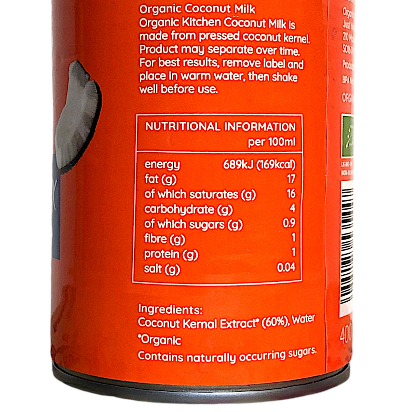 ORGANIC KITCHEN Coconut Milk - 400 ml tin