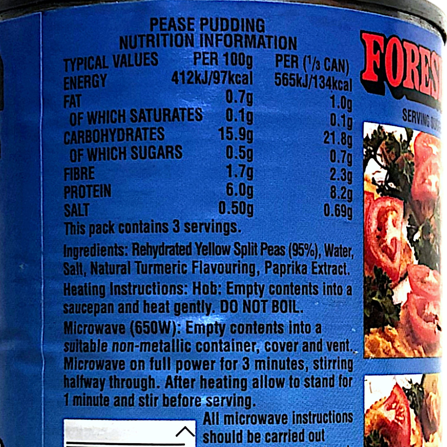 FORESIGHT Pease Pudding - 410 gr tin