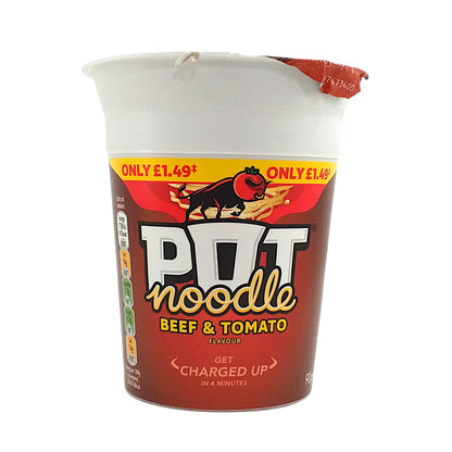 POT NOODLE Beef and Tomato / Bombay Bad Boy / Chicken and Mushroom Cup - 2 x 90 gr. cup