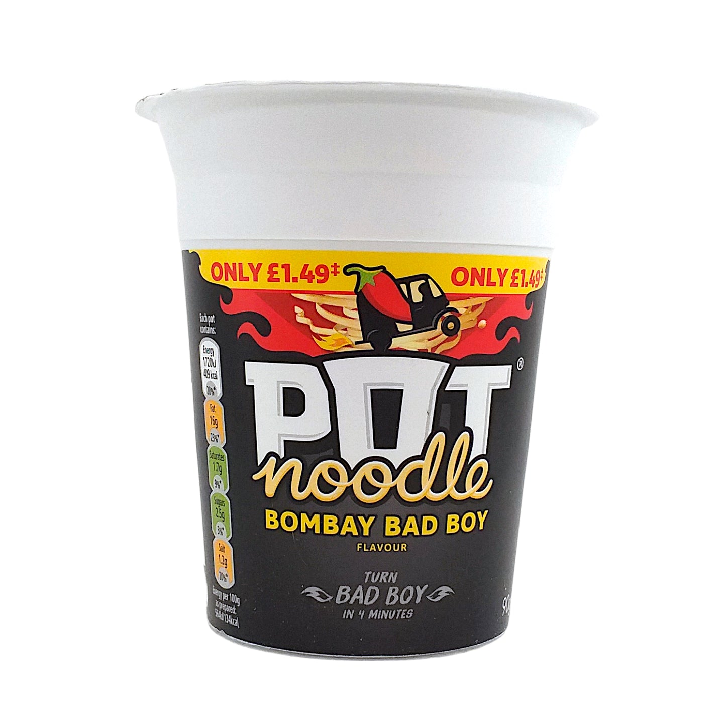 POT NOODLE Beef and Tomato / Bombay Bad Boy / Chicken and Mushroom Cup - 2 x 90 gr. cup