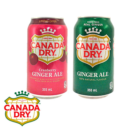 CANADA DRY Ginger Ale Original / Cranberry - 2 x 355 ml. cans