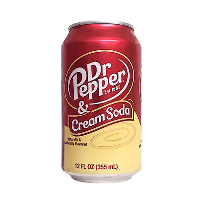 DR PEPPER Original / Cream / Cherry / Strawberry Cream Soda - 2 x 355 ml. cans