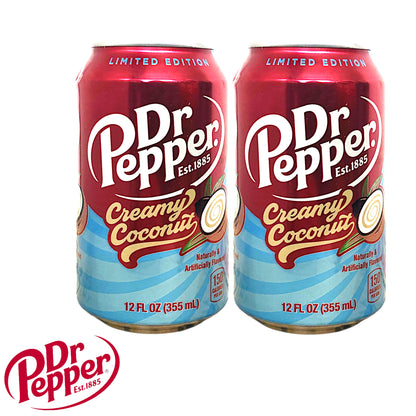 DR PEPPER Original / Cream / Cherry / Strawberry Cream / Coconut Soda - 2 x 355 ml. cans