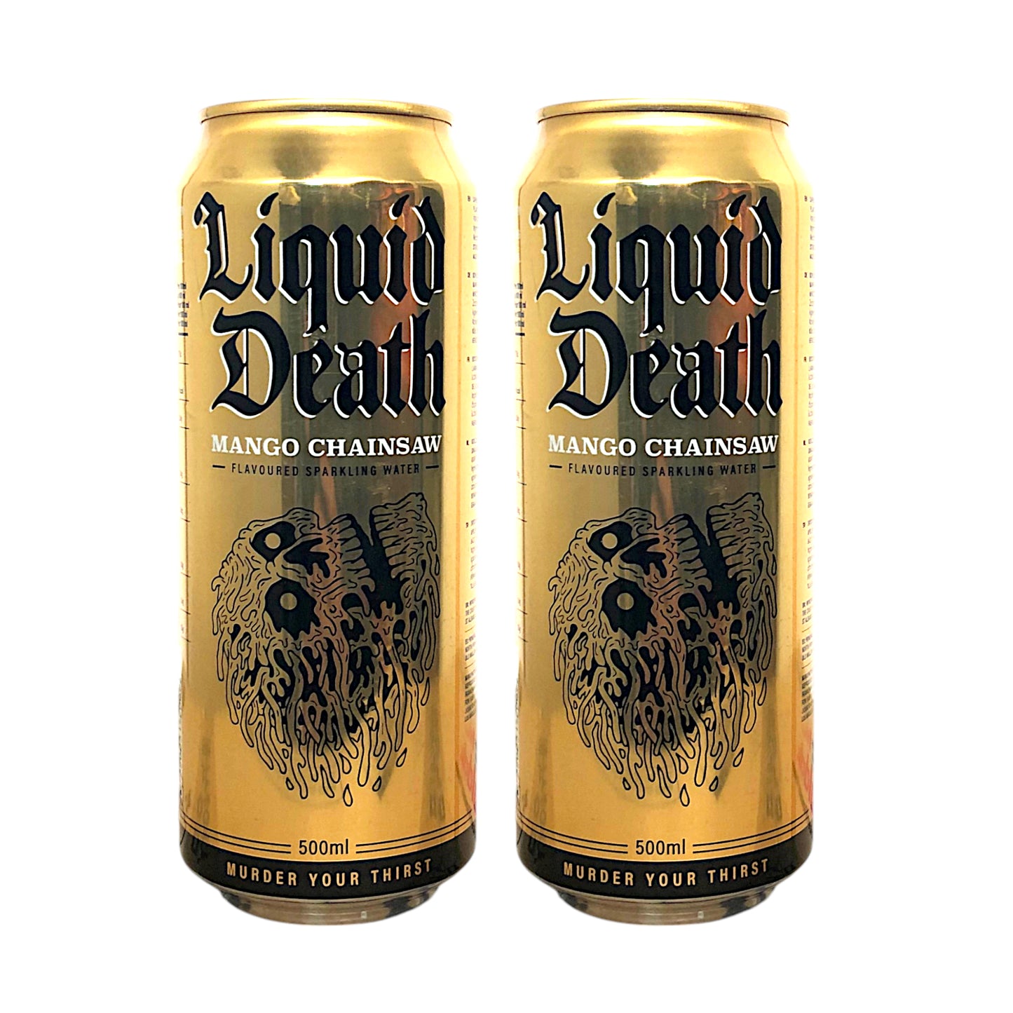 LIQUID DEATH Sparkling / Still / Mango Chainsaw Water - 2 x 500 ml. bottle