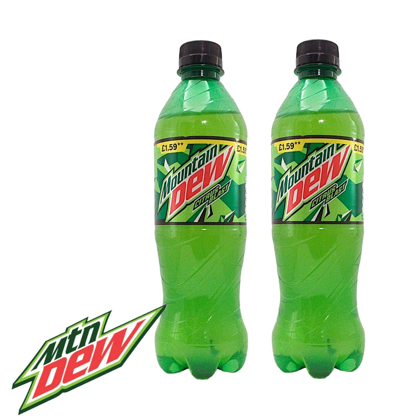 Mountain Dew Original Citrus / Blue Shock - 2 x 500 ml. bottles