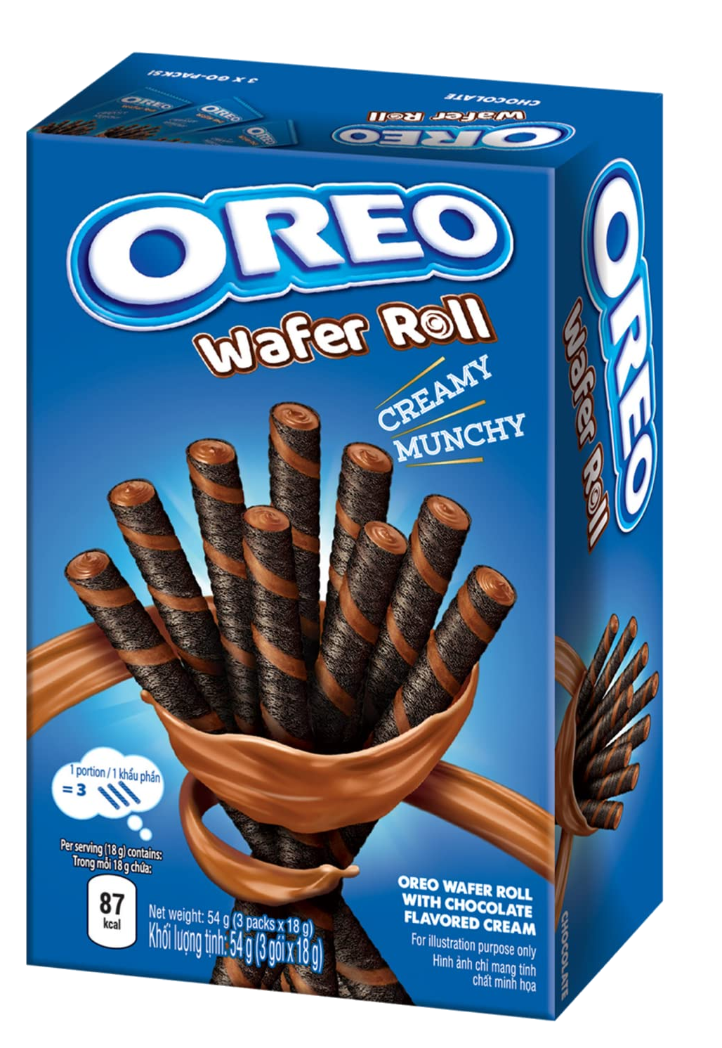 OREO Wafer Rolls Chocolate / Vanilla - 2 x 60 gr. pack