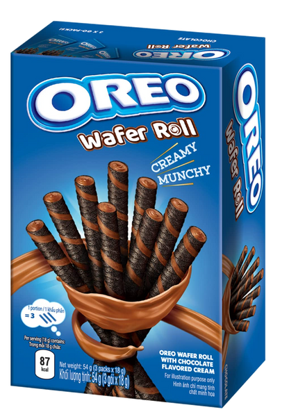 OREO Wafer Rolls Chocolate / Vanilla - 2 x 60 gr. pack