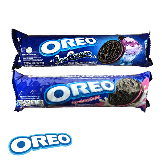 OREO Cookies Blueberry / Strawberry Cream VIETNAM IMPORT - 2 x 119 gr. pack