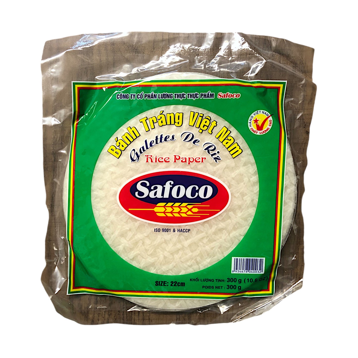 SAFOCO Rice Paper Round 22cm - 300 gr. pack