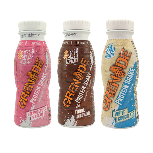 GRENADE Protein Shake White Chocolate / Fudge Brownie / Strawberry Cream - 2 x 330 ml. bottle