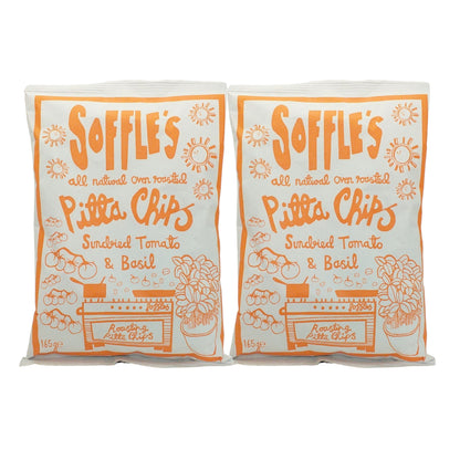 SOFFLES Pitta Chips Salt and Pepper / Tomato Basil / Rosemary Thyme - 2 x 165 gr. packs