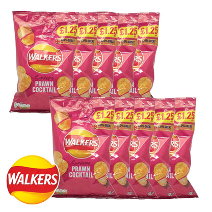 WALKERS Crisps Cheese and Onion / Prawn Cocktail / Salted / Salt and Vinegar  - 10 x 70 gr. packs