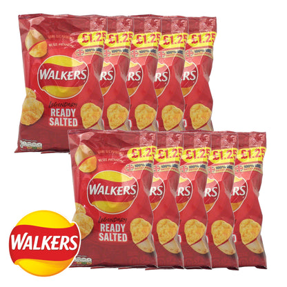 WALKERS Crisps Cheese and Onion / Prawn Cocktail / Salted / Salt and Vinegar  - 10 x 70 gr. packs