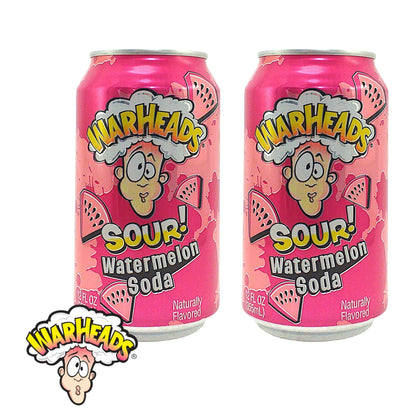 WARHEADS SOUR Drink Soda Black Cherry / Lemon / Watermelon / Raspberry - 2 x 355 ml. can