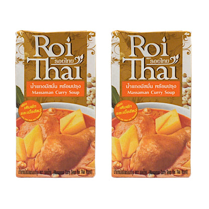 ROI THAI Curry Soup Red / Green / Panang / Massaman - 2 x 500 ml. pack