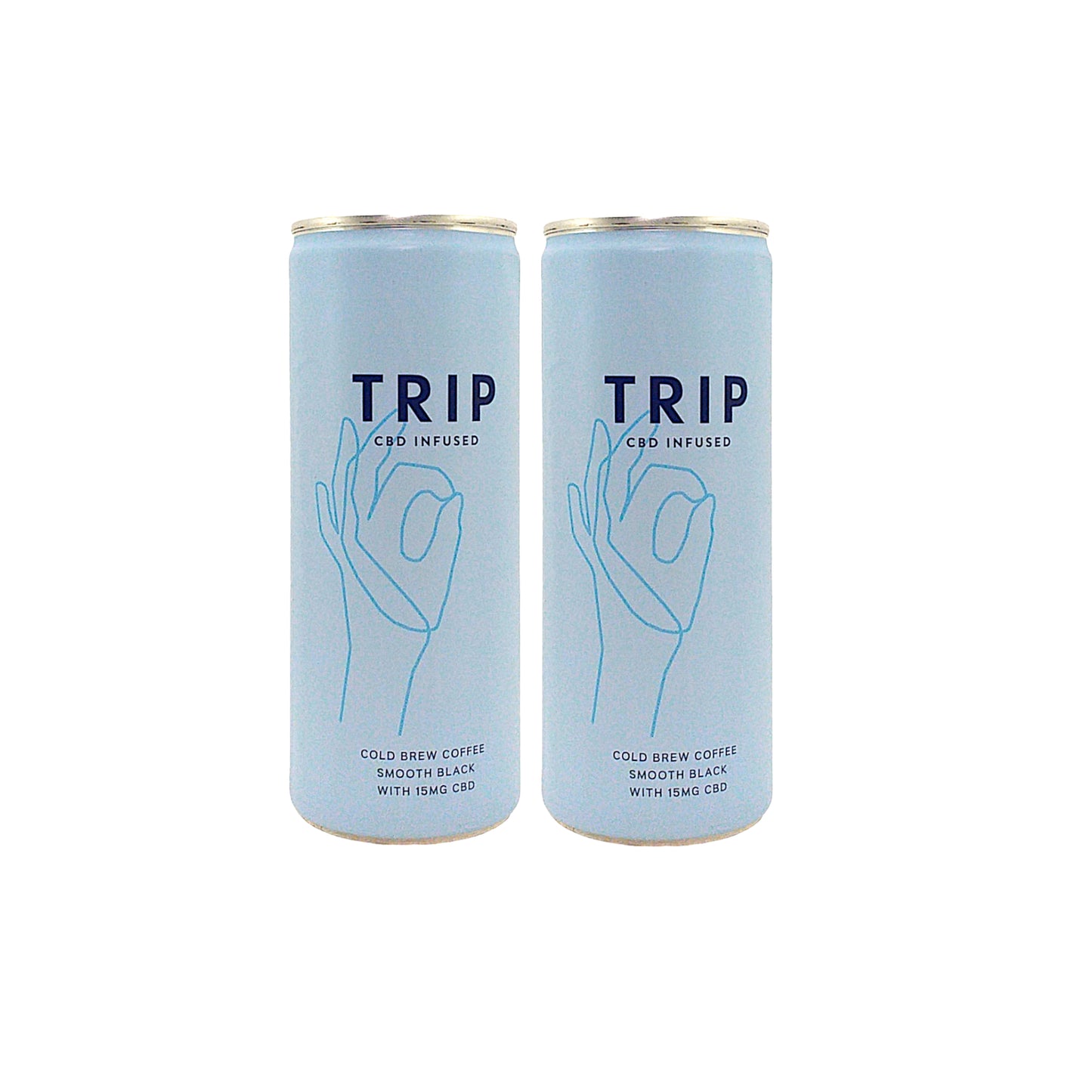 TRIP Drinks Cold Brew Coffee / Peach Ginger / Elderflower Mint / Lemon Basil - 2 x 250 ml. can