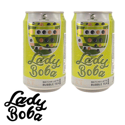 LADY BOBA Macha Latte Bubble Tea - 2 x 315 ml. can