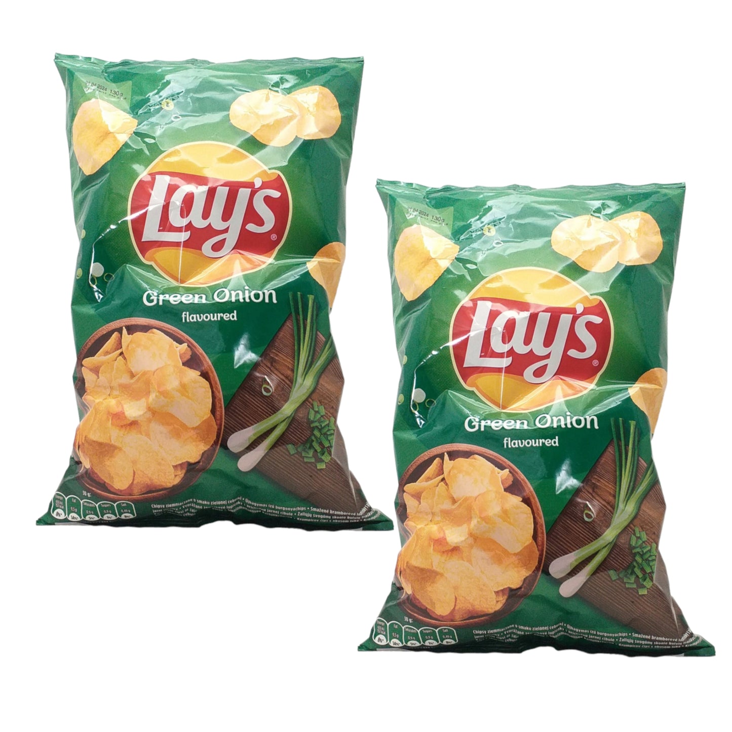 LAYS Crisps Barbecue / Cheese / Green Onion / Bacon / Paprika / Salt / Chicken - 2 x 130 gr. pack