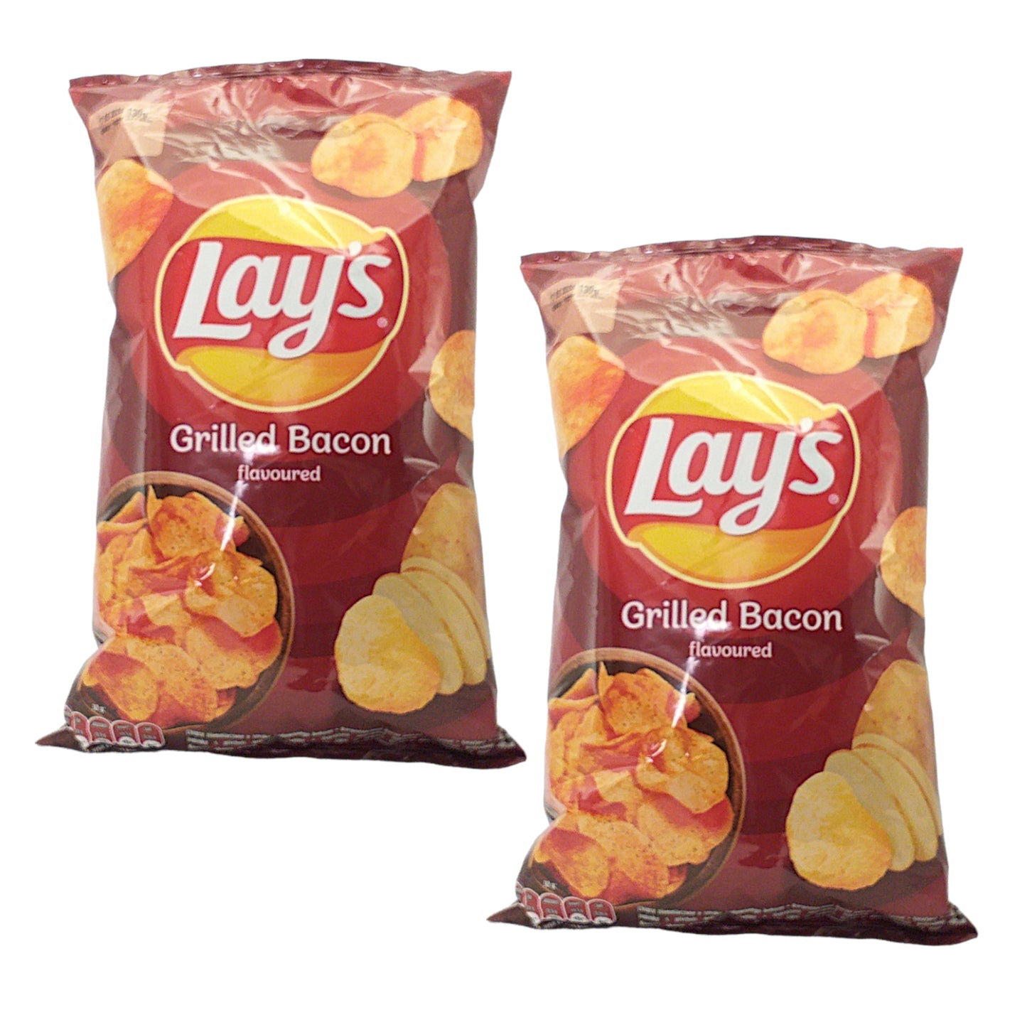 LAYS Crisps Barbecue / Cheese / Green Onion / Bacon / Paprika / Salt / Chicken - 2 x 130 gr. pack