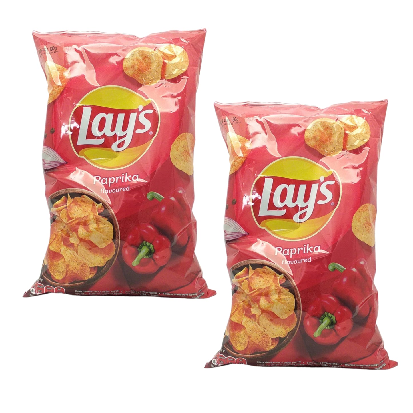 LAYS Crisps Barbecue / Cheese / Green Onion / Bacon / Paprika / Salt / Chicken - 2 x 130 gr. pack