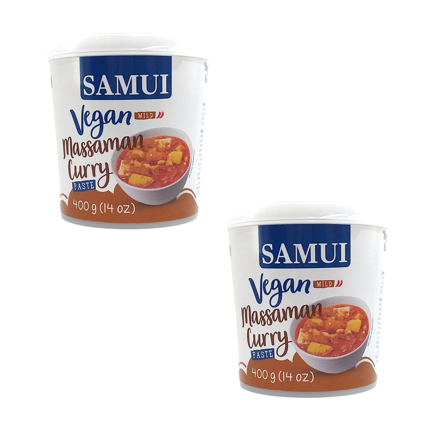 SAMUI Vegan Curry Red / Green / Panang / Massaman - 2 x 400 gr. pack