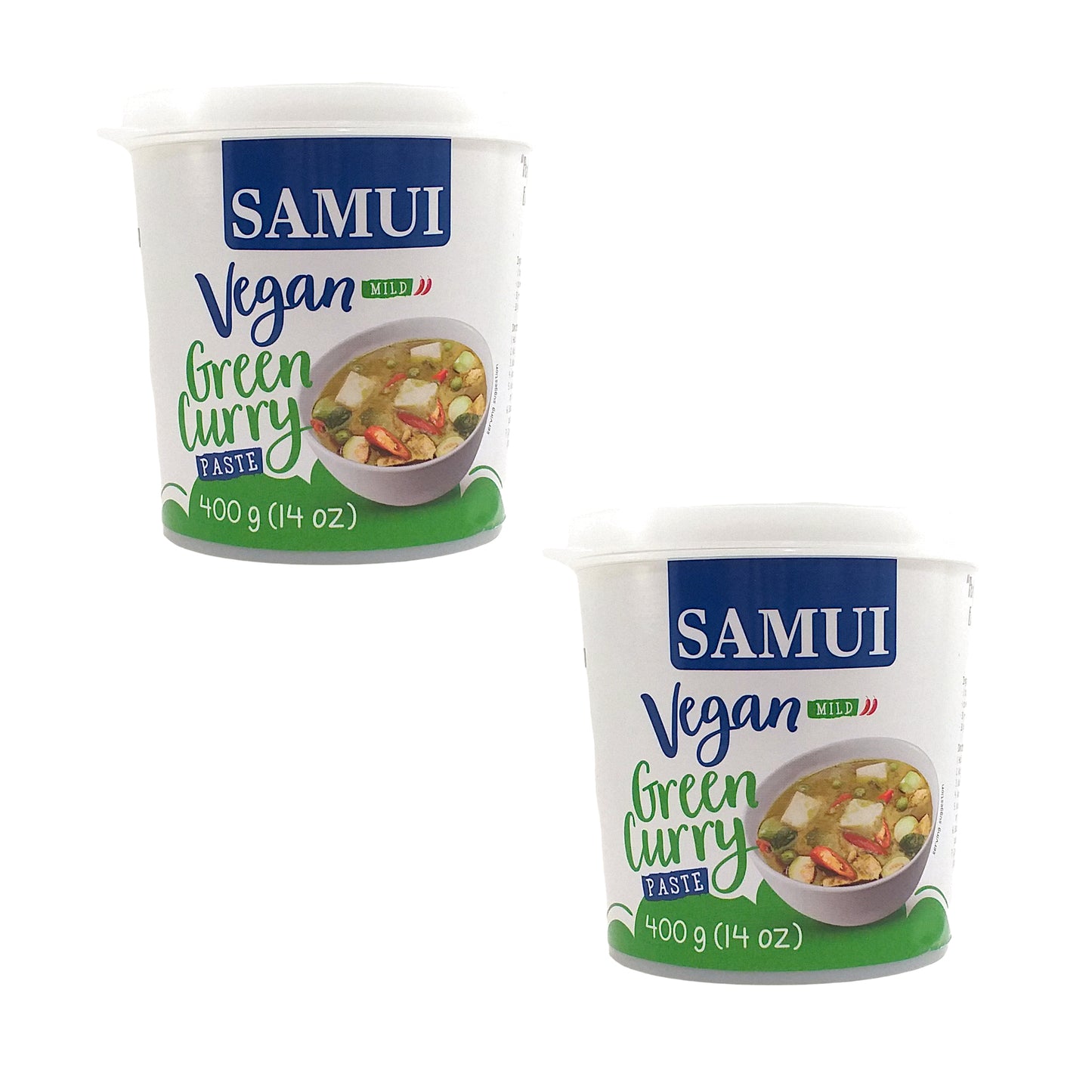 SAMUI Vegan Curry Red / Green / Panang / Massaman - 2 x 400 gr. pack