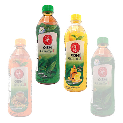 OISHI Green Tea Original / Honey Lemon / Genmai - 2 x 500 ml. bottle