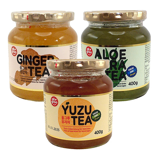 ALL GROO Ginger / Aloe Vera / Yuzu Korean Marmalade Tea in Jar  - 400 gr. jar