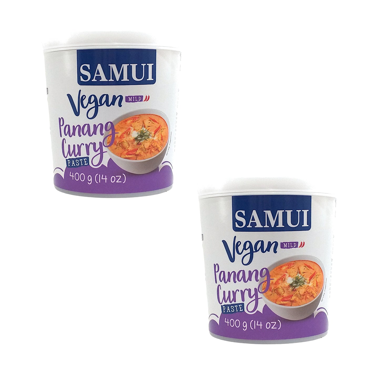 SAMUI Vegan Curry Red / Green / Panang / Massaman - 2 x 400 gr. pack