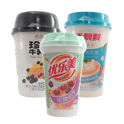 XIANG PIAO PIAO Milk Bubble Tea Peach / Cheese / Milk - 2 x 70 gr. cup