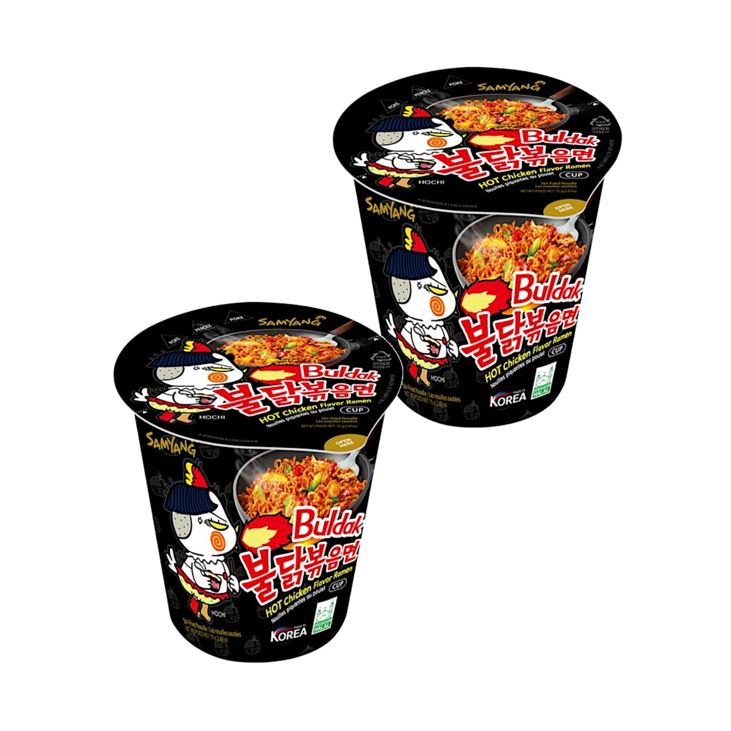 SAMYANG Ramen Cups Original / Carbonara - 2 x 80 gr. cups