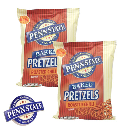 PENN STATE Baked Pretzels Sea Salt / Roasted Chili / Sour Cream and Chives - 2 x 65 gr. packs