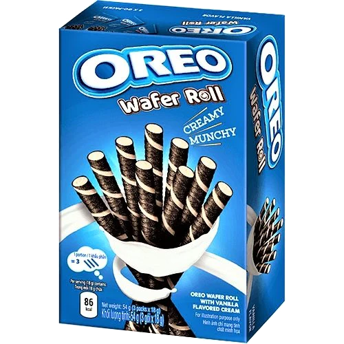 OREO Wafer Rolls Chocolate / Vanilla - 2 x 60 gr. pack