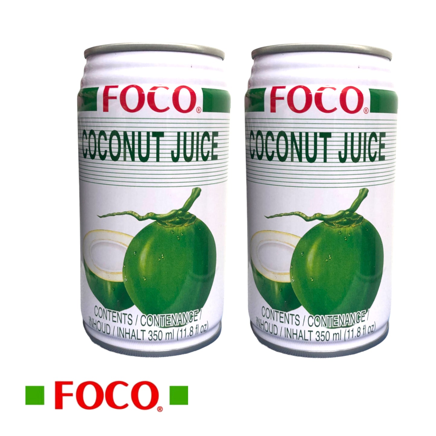 FOCO Thai Fruit Juice Tamarind / Soursop Guanabana / Maracuya Passion / Sugar Cane / Pomegranate / Mango / Lychee / Coco / Centella - 2 x 350 ml. can